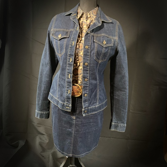 Powerline Dresses & Skirts - Denim on Denim Canadian tuxedo Western suit